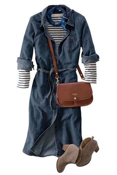 Denim Shirt Outfits, Denim Shirt Dress Women, Denim Shirt Outfit, Looks Jeans, Shirt Outfits, Mode Casual, Shirts For Teens