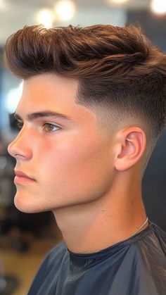 The Quiff with Low Taper Fade combines classic volume with a sleek, modern fade for a sophisticated look. It’s ideal for adding height and style with a clean finish. Click the pin and follow us for more stylish haircut inspiration! #Quiff #LowTaperFade #MensHaircuts #ClassicStyle #FadeHaircut Modern Quiff Men Hairstyles, Quiff With Fade, Quiff Men, Mens Fades, Best Hairstyles For Boys, Classic Quiff Hairstyles Men, Modern Quiff Haircut, Low Tapered Fade, Hair Styles Boy