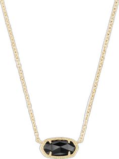 Kendra Scott Black Necklace, Layering Kendra Scott Necklaces, Black Kendra Scott Necklace, Kendra Scott Necklace Black, Birthday Mail, Kendra Scot, Elisa Gold Pendant Necklace, Mail Inspo, Burr Basket