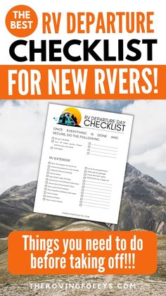 the best rv departure checklist for new rvers - things you need to do before taking off