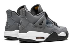 Dressed in Cool Grey, Chrome and Dark Charcoal, the Air Jordan 4 Retro "Cool Grey" gives the iconic silhouette a street-ready makeover. A nubuck upper mixed with mesh material sits atop a black-and-white sole infused with Air cushioning. At the rear, a metallic Jumpman logo finishes the design. Now available in children's sizes. Gray Air Jordan 4 For Streetwear, Gray Air Jordan 4 Streetwear, Gray Air Jordan 4 Streetwear Sneakers, Gray Air Jordan 4 Sporty Streetwear, Jordan 4 Retro Cool Grey, Vapour Max Nike, Air Jordans Women, Dunk Low Nike, Nike Sacai