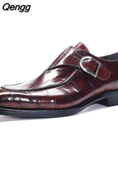 Shipping: Worldwide Express Shipping Available Delivery time: 🚚7-15Days Fast Shipping Returns: Fast refund,💯100% Money Back Guarantee. Elegant Red Monk Strap Shoes With Round Toe, Red Slip-on Monk Strap Shoes For Formal Occasions, Classic Monk Strap Shoes With Round Toe For Party, Elegant Red Monk Strap Shoes With Plain Toe, Burgundy Formal Loafers With Flat Heel, Elegant Red Monk Strap Shoes, Burgundy Slip-on Leather Shoes For Business, Red Wingtip Monk Strap Shoes For Business, Formal Burgundy Closed Toe Loafers