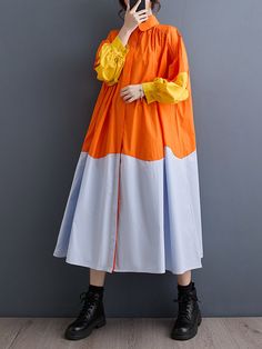 French Orange, Mid Calf Dresses, Maxi Shirts, Dress Shirt Sleeves, Maxi Shirt Dress, Midi Shirt Dress, Versatile Dresses, Peter Pan Collar, Upcycle Clothes