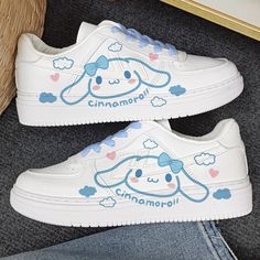 Mature Printing Tech, So the graphics are delicate and wouldn't fall off easilyThey also are a great option as gift for anime fansMaterial: PUColor: White / BlueCraft: Handmade, customization takes 1-2 daysDefault adult women's sizes, if you need men's sizes, please note men's sizes in the order. Cinnamoroll Shoes, Grunge Style 90s, Summer Outfits Grunge, Sneakers For Summer, Rhinestone Outfit, Chic Prom Dresses, Hip Hop Fashion 90s, Clueless Fashion, Pop Culture Fashion