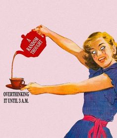 a woman pouring tea into a cup with a red heart on the top and words over it