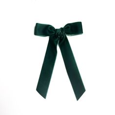 "A sweet Hunter green velvet, hand tied bow on an alligator clip with teeth. .  The bow measures 4\" across and the tails are 6\" long.  Perfect for all ages! Thank you for shopping at Ava Bowtique!" Emerald Hair Bow, Green Velvet Hair Bow, Hunter Green Hair, Green Bow Png, Emoji Ideas, Emerald Hair, Hoco Inspo, Velvet Hair Bow, Hunter Girl