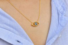 "Wearing an evil eye necklace is a protective amulet, traditionally believed to ward off the \"evil eye\" which brings bad luck and curses. Every blue evil eye necklace is designed with a different animal representation, and all of them come equipped with the same power however these recently popular Blue Topaz necklace have been known in many cultures to provide good luck and protection against things like bad fame or curses. Evil eye necklaces are said to have protective powers. And This stunn Evil Eye Jewelry Gift, Blue Necklaces With Diamond Eyes As Gift, Blue Necklace With Diamond Eyes As Gift, Animal Representation, Blue Evil Eye Necklace, Dainty Necklace Gold, Protective Amulet, K Ring, Blue Topaz Necklace