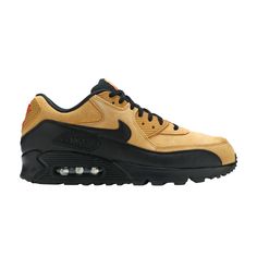 Find NIKE Air Max 90 'wheat Black on Editorialist. Air Max 90 'Wheat Black' Hype Shoes, Mens Nike Air, Nike Air Max 90, Shoe Game, Black And Tan, Men's Nike, Low Top, Sneakers Fashion, Air Max