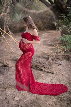 Sexy Red Lace Maternity Gown - Sexy Mama Maternity  Lace materity gown. Red maternity gown. Maternity gown with train. Maternity gown. Custom maternity gown. Fall maternity gown. Short sleeve maternity gown. Off the shoulder maternity gown. Sweetheart maternity gown. Maternity brands. Maternity shoot. Maternity session. Maternity photography. Maternity photoshoot. Maternity style. Maternity poses. Pregnancy pictures. Pregnant photography.  #pregnantpictures #maternitypics #maternitygown Maternity Dress With Lace Bodice, Maternity Lace Dress With Lace Bodice, Floor-length Lace Maternity Dress, Fitted Maternity Dress With Lace Bodice, Maternity Lace Floor-length Dress, Fitted Lace Maternity Dress For Wedding, Fitted Maternity Lace Dress With Lace Trim, Fitted Lace Maternity Dress, Maternity Lace Bodice Fitted Dress