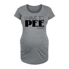 She will love showing off her style with this Maternity Have To Pee Again Graphic Tee. FEATURES Ruched sides Short sleeves ScoopneckFIT & SIZING FittedFABRIC & CARE Cotton/Polyester Machine wash Imported Size: M-Mat. Color: Med Grey. Gender: female. Age Group: kids. I Have To Pee, To Pee, Pregnancy Outfits, Womens Maternity, Pregnancy Shirts, How To Show Love, Her Style, Heather Gray, Fabric Care