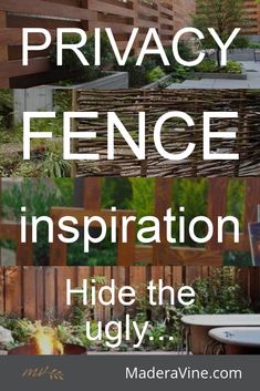 the words privacy fence inspiration hide the ugly