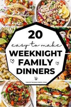 20 easy to make weeknight family dinners