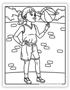 a girl holding a basketball in her hand