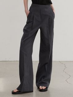 Editor's Notes The pants are made with a mix of linen and cotton and can be worn between the seasons or hot summers. - High-rise wide pants- Maxi length that falls from the hips- Pair with various topsMeasurements(in.)S / M- Waist: 13.19 in. / 14.37 in. - Hips: 18.11 in. / 19.29 in. - Rise: 12.99 in. / 14.17 in. - Thigh: 13.78 in. / 14.96 in.  - Bottom Hem: 11.81 in. / 12.2 in. - Total Length: 41.73 in. / 42.13 in.*The exact size may vary by 0.39 - 1.18 in. depending on the method of measuring Model info: Height 5' 7'', Fitting size SComposition & Care- 55% Cotton, 29% Linen, 16% Rayon- Hand wash with cold water- Dry clean- Do not use washing & drying machine- Wash separately- Due to the nature of the fabric, there may be a mix of other yarnDesigner- by EIG Friday Dinner, Washing And Drying Machine, The Eighth Day, Wide Pants, The Seasons, Mens Outerwear, Men Shoes Size, Hot Summer, Mens Bottom