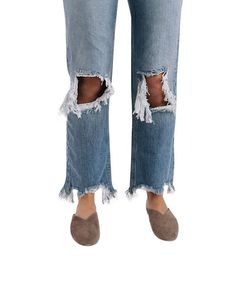 Mid-rise Free People straight leg jeans featuring subtle distressing. Rigid denim Raw hem Five-pocket style Button fly Care/Import: Machine Wash Cold. Import. Measurements for size 28: Waist: 32 1/2", Hips: 40 1/2", Rise: 10 1/2", Inseam: 27" Fall Distressed Medium Wash Cropped Jeans, Distressed Mid-rise Cropped Jeans For Everyday, Distressed Cutoff Flare Jeans For Fall, Casual Everyday Ripped Cropped Jeans, Cutoff Denim Jeans For Fall, Fall Cutoff Denim Jeans, Distressed Denim Blue Jeans For Everyday, Everyday Distressed Denim Blue Jeans, Dark Wash Straight Leg Jeans With Frayed Hem