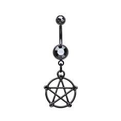 Unleash your inner mystic with our stunning Surgical Steel Belly Button Ring, designed to captivate and enchant. This exquisite piece is crafted from high-quality 316L surgical steel, ensuring a durable and hypoallergenic experience. The sleek black finish is achieved through meticulous PVD plating, providing a modern and edgy look. At 14 gauge (1.6 MM) and 3/8" (10 MM) in length, this belly ring promises a perfect fit for your navel piercing, combining style with comfort. The centerpiece of thi Gem Top, Black Gems, Navel Piercing, Belly Button Ring, Belly Button Piercing, Navel Rings, Button Ring, Belly Ring, Edgy Look