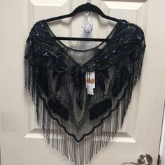 This Is An Amazing 1920s Style Beaded Shawl Beaded Shawl, 90s Prom, Types Of Fashion, 1920s Style, 1920s Fashion, Shawl, Prom, Women Shopping, Black