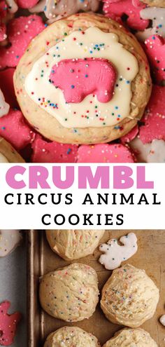 the crumbl circus animal cookies are ready to be eaten