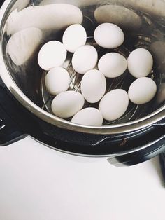 an image of eggs cooking in the instant pot