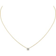 Cartier - 1895 necklace - Necklace Woman Gold/Diamond - 1895 necklace, yellow gold 750/1000, set with a brilliant-cut diamond available in 0.23 to 0.29 carats and 0.50 to 0.59 carats. Cartier 1895, Necklace Gold Diamond, Cartier Gold, Necklace Woman, Cartier Necklace, Diamond Collection, Necklace Necklace, Girly Jewelry, Rich Girl