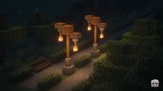 Light Post Minecraft, Medieval Lamp, Minecraft Lantern, Rumah Minecraft Sederhana