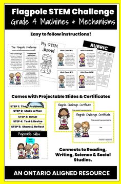 an information booklet for students to use in the classroom with pictures and text on it