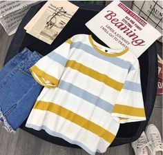 Women Casual Striped Shirt – Tomscloth Trendy White Half Sleeve T-shirt, Trendy Cotton Half Sleeve Tops, Striped Cotton Half Sleeve Tops, Trendy Cotton Half-sleeve T-shirt, Trendy Cotton Half Sleeve Shirt, Trendy Half Sleeve Cotton Shirt, Trendy Relaxed Fit Half Sleeve Shirt, Trendy Relaxed Fit Half-sleeve Shirt, Casual Striped Half Sleeve Tops