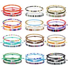 PRICES MAY VARY. 【36 Pcs Handmade Ankle Bracelets for Men and Women】You will receive 18 pcs boho braided ankle bracelets for women,with different boho styles for the summer bracelets, and the colorful ankle bracelets are perfect for summer and beach, showcasing your unique charm. 【Bohemian Style of Ankle Bracelet】Our braided string bracelet are designed in beautiful boho style that in line with most people's aesthetic. The boho summer bracelets for women is all-match in your daily life,and look Handmade Ankle Bracelets, Fade Skin, Beach Bracelet, Summer Anklets, Surfer Bracelets, Beach Bracelets, Hippie Bracelets, Helen Keller, Summer Bracelets