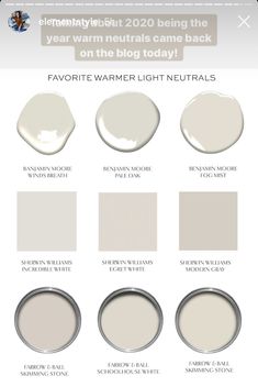 the different shades of white paint