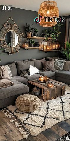 ▷▷Entdecken Sie eine Oase der Ruhe und Eleganz mit unseren inspirierenden Wohnzimmer-Ideen...e ein Sofa in Grau in den Mittelpunkt stellen. Dieser vielseitige Farbton dient als perfekte Leinwand für Ihre Designträume und schafft einen Raum...r zeitgenössischen Charme verströmt.! Nautical Elements, Living Room Partition, Living Room Partition Design, Living Room Decor Cozy, Ideas Living Room, Stylish Living Room, Livingroom Layout, Rustic Living Room