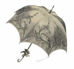 Victorian Parasol, Fancy Umbrella, Umbrella Drawing, Umbrella Illustration, Umbrella Design, Lace Umbrella, Vintage Umbrella, Fashion Umbrella, Walking Sticks And Canes