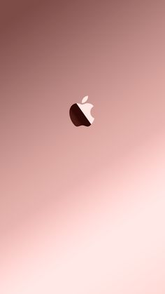 an apple logo is shown on the side of a pink background