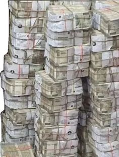 stacks of money stacked on top of each other