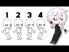 how to draw an anime character with numbers