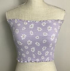 Purple Floral Top, Smocked Tube Top, Lavender Tops, Lavender Floral, Purple Lavender, Flower Tops, The Flowers, Purple Floral, Tube Top