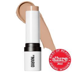 A dual-ended cream shaping stick that is buildable and swipes on seamlessly for true-to-skin definition that dries down to a natural matte finish.Ingredient Callouts: It is cruelty-free.What Else You Need to Know: This creamy, non-comedogenic formula suits all skin types, offering blendable, buildable coverage with a natural matte finish. Shades complement all complexions regardless of undertones and are never orange or muddy. Mario's contour stick features a removable angled buffing brush for e Mario Contour, Makeup By Mario Soft Sculpt Shaping Stick, Mario Blush Stick, Makeup By Mario Contour Stick, Mario Bronzer, Makeup By Mario Brush, Mario Makeup, Contour Bronzer, Bronzer Stick