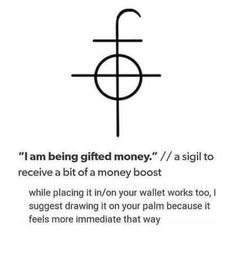 a poster with the words i am being offered money and an image of a cross