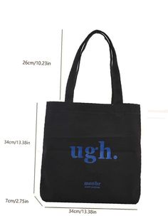 Bag For Love - Letter Graphic Shopper Bag - Women Tote Bags Product Description Style Preppy Color Black Quantity 1 piece Strap Type Double Handle Pattern Type Letter Bag Size Medium Type Shopper Bag Material Canvas Composition 100% Cotton Size Chart INCH CM Size Bag Width Bag Height Bag Length one-size 2.8 13.4 13.4 Size Bag Width Bag Height Bag Length one-size 7 34 34 Similar Products h2 { text-align: center; } .red-box { width: 100%; display: flex; flex-direction: row; flex-wrap: wrap; justif Black Tote Bag With Letter Print, Black Rectangular Bag With Letter Print, Black Shoulder Bag With Letter Print, Everyday Black Shoulder Bag With Letter Print, Trendy Black Shoulder Bag With Letter Print, Black Rectangular Canvas Bag With Letter Print, Trendy Black Canvas Shopping Bag, Trendy Black Canvas Bag For Shopping, Everyday Black Bag With Letter Print