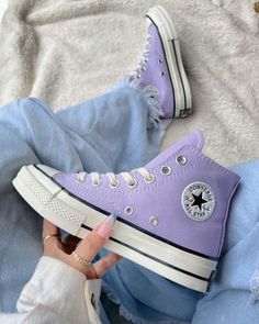 Purple Converse, Pretty Shoes Sneakers, Platform Converse