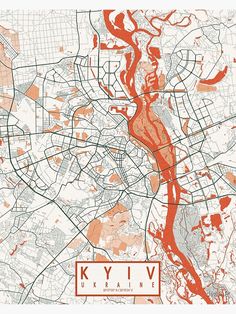 a map of the city of ky in red