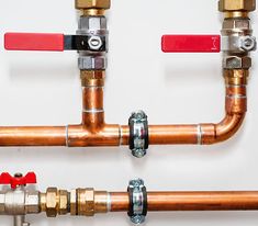 three different types of pipes connected to each other