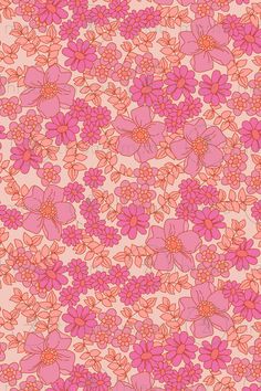 an image of a pink and red flower pattern