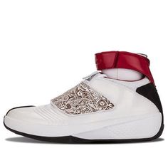 Air Jordan 20 OG 'White Varsity Red' 310455-161 (SNKR) Jordan Swag, Jordan 20, Futuristic Shoes, Black Basketball Shoes, Mens Basketball Shoes, Retro Basketball Shoes, Kicks Shoes, Hi Top, Puma Fierce Sneaker