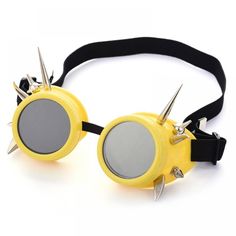 Steampunk Yellow Goggles - https://lordsteampunk.com/steampunk-yellow-goggles/ Price: 42.00 & FREE Shipping #steampunkart #steampunkfashion #handmade #gothic #vintage Rave Cosplay, Victorian Cosplay, Goggles Glasses, Fat Bob, Cyberpunk Fashion