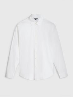 Buy THOMPSON SHIRT at John Varvatos. Fitted Cotton Timeless Tops, Classic Workwear Shirt With Seamless Collar, Classic Shirt With Seamless Collar For Workwear, Sleek Collared Business Tops, Sleek Business Casual Tops With Spread Collar, Sleek Collared Top For Business, Sleek Tops With Spread Collar For Business Casual, Sleek Slim Fit Shirt For Work, Cotton Dress Shirt With Lapel Collar For Work