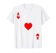 PRICES MAY VARY. Funny ace of Hearts card deck Halloween costume. Great Halloween outfit that is matching. Can be used as a great Halloween gift for card players. Ace of Hearts Halloween costume. Wear this cool ace of Hearts costume to dress up like a ace of spades card. Great Halloween gift for boys and girls that love to play card games. Wear this funny playing cards apparel and make your friends laugh. Lightweight, Classic fit, Double-needle sleeve and bottom hem Ace Of Hearts Card, Ace Of Spades Card, Hatter Costume, Mad Hatter Costume, Play Card, Hearts Card, Heart Costume, Joker Costume, Cards Deck