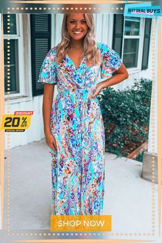 Short Sleeve V-neck Pullover Floral Skirt Lady Loose Casual Dress Full Skirt Multicolor Flowy V-neck Maxi Dress, Casual Printed V-neck Maxi Dress, Printed V-neck Maxi Dress For Day Out, Printed Non-stretch V-neck Maxi Dress, Multicolor Maxi Length V-neck Dress For Vacation, Multicolor Maxi V-neck Dress For Summer, Multicolor Maxi Length V-neck Dress For Summer, Flowy Multicolor V-neck Maxi Dress, Multicolor Flowy Dress With Surplice Neckline