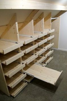 the shelves are made out of plywood boards