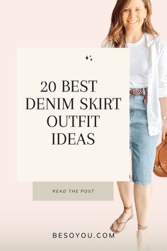 "Casual and Chic: Denim Skirt Looks You'll Love" Jean Skirt Outfits Fall, Jean Skirt Outfits Summer, Denim Skirt Outfit Fall, Midi Skirt Outfits Summer, Denim Skirt Outfit Ideas, Denim Skirt Outfit Summer, Knee Length Jean Skirts, Denim Midi Skirt Outfit, Jean Skirt Fashion