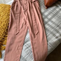 Nwt H&M Pink Pants With Belt. Soft Fabric Never Worn With Tag. Size 8. Measurements: Waist: 30” Inseam: 25.5” Length: 39” Pink High-waisted Pants With Belt Loops, Pink Workwear Pants With Belt Loops, Pink Bottoms With Belt Loops For Work, Trendy Workwear Pants By H&m, Trendy Workwear Pants From H&m, Trendy H&m Spring Pants, H&m High Waist Bottoms For Fall, Chic Fall Pants By H&m, Chic H&m Pants For Fall